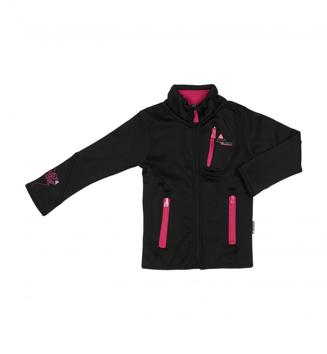 Fleece trui voor meisjes Peak Mountain Shell Zwart