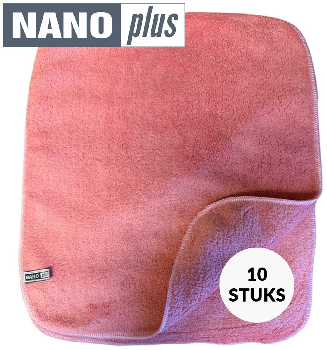 10X Nanodoek/Nanoplus/Vaatdoek/36x31/Roze