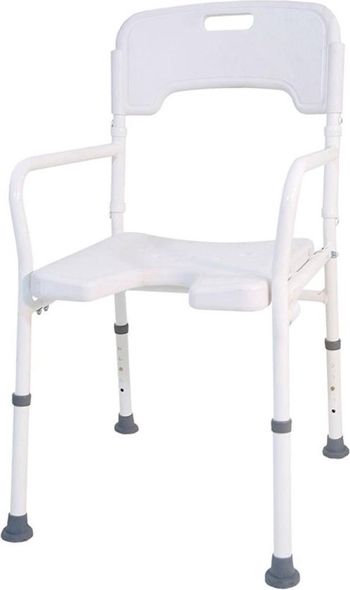 Opvouwbare douchestoel – lichtgewicht – wit