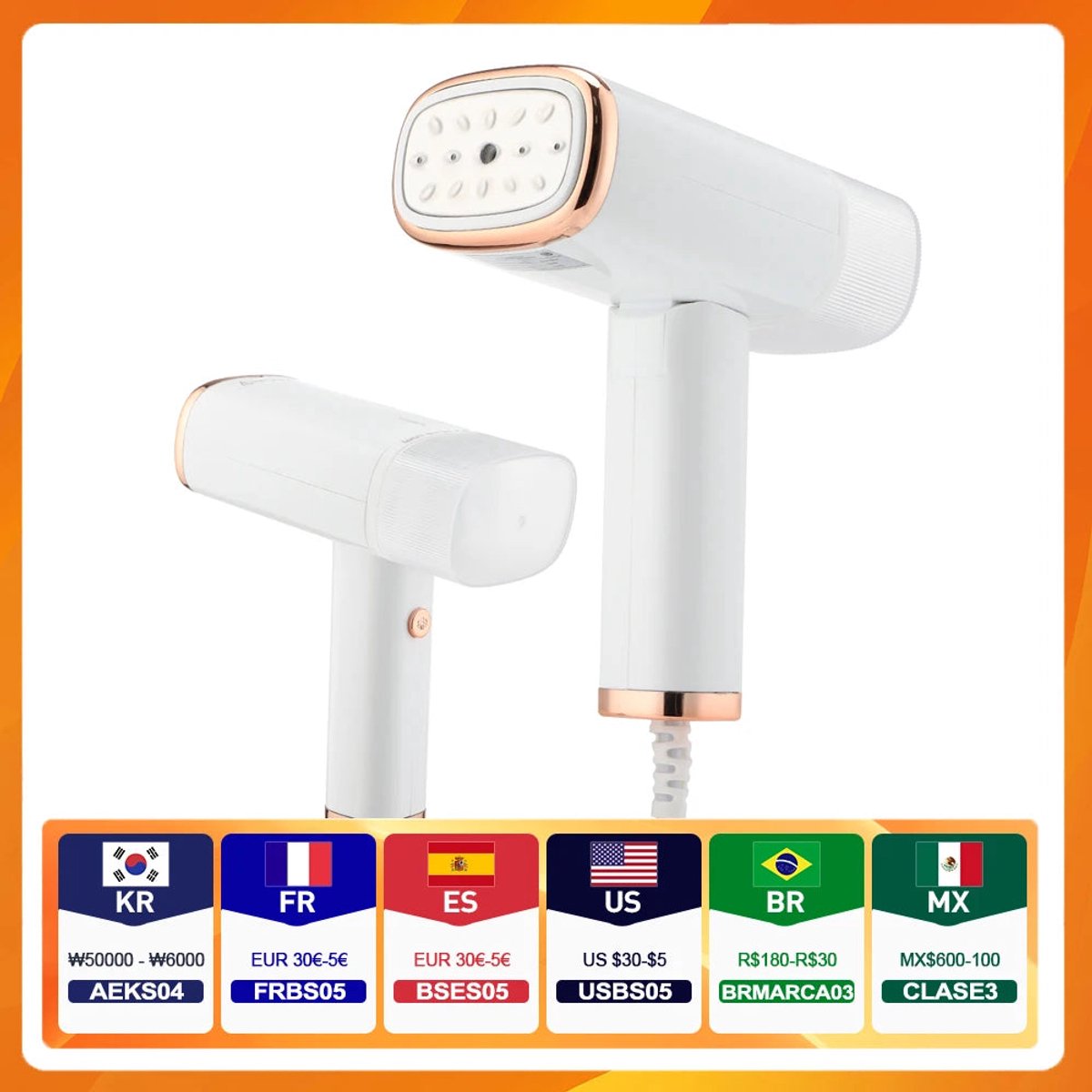 Draagbaar Stoomstrijkijzer 1000W Opvouwbaar Mini Stoomijzer Voor Thuis en Reizigers Model 1000