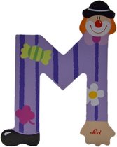Sevi - Houten Clown Letter M - paars