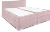 Beddenleeuw Boxspring Bed Sara - 180x220 - Incl. Hoofdbord + Matras - Oud Roze