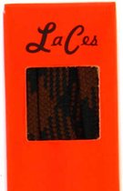 Voordelige kwaliteit platte bergschoen veters van LaCes de Belgique - Zwart / Bruin, 180cm