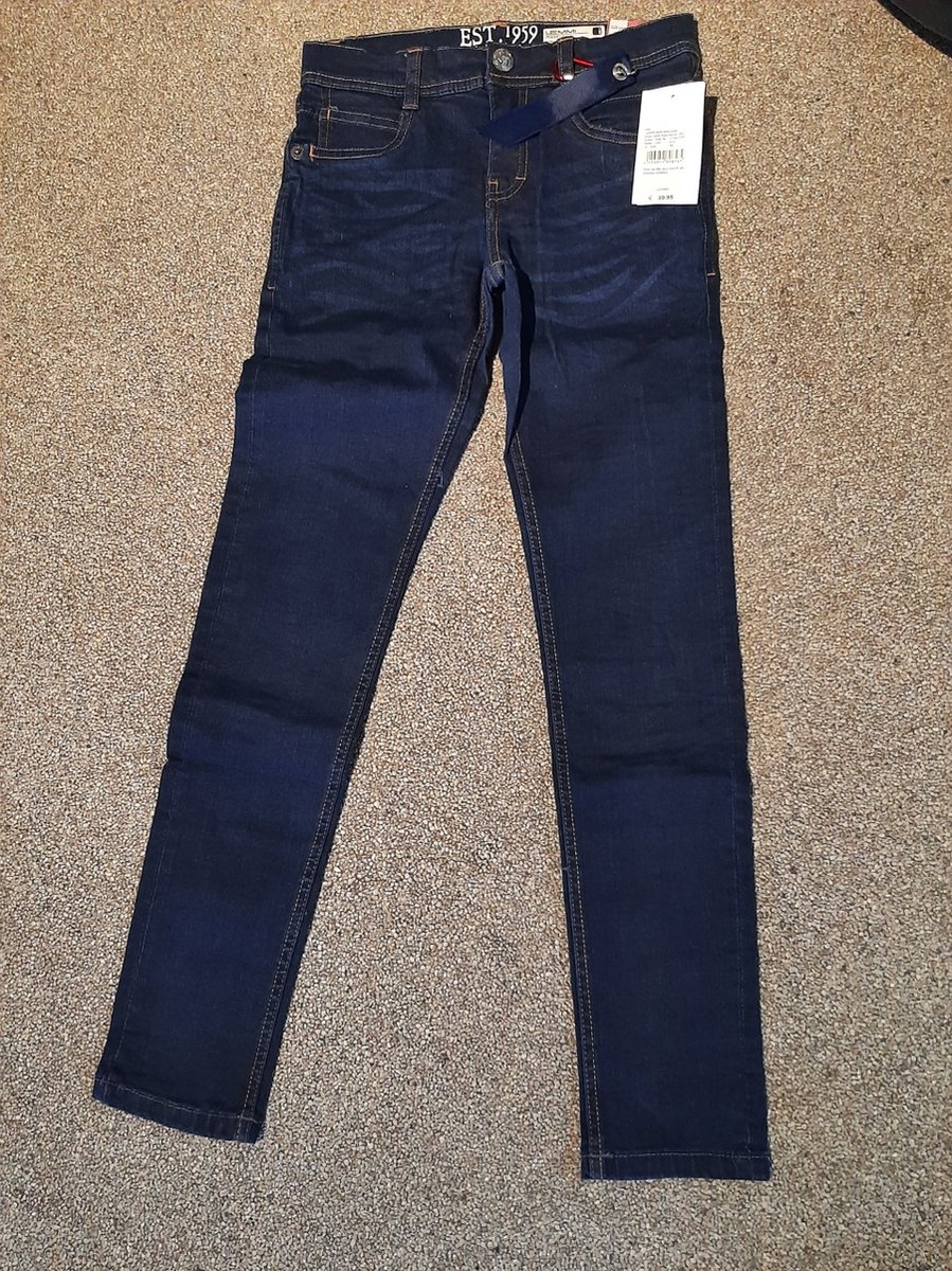 Lemmi - donkerblauwe jongens jeans - slim fit - maat 146