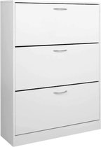 Friick Schoenenkast 3 Laags - Schoenenrek - Opberg Kast - Vakkenkast - Opbergsysteem voor 18 paar Schoenen - Wit