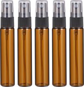 Sprayflesjes 10ml Bruin 10st - Glas - Navulbaar - Amber Sprayflacon Leeg- Veel meer dan Olie