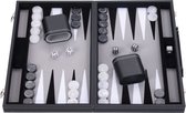 Longfield Backgammon 15" pouces feutre incrusté noir blanc et gris