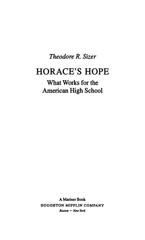 Horace's Hope - cover