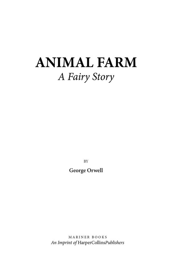Animal Farm - cover