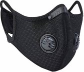 LuxuryLiving - Neus-/mondmasker met filter - Verstelbaar - 5 beschermende lagen - 2 Hepa filters - Polyester - Zwart