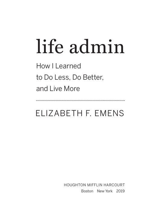 Life Admin - cover