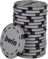 Bwin poker chips grijs (50 stuks)-pokerchips-pokerfiches-ABS chips-pokerspel-pokerset-poker set
