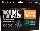 Tactical Foodpack Rice and Veggies (110gram) - Rijst met groente - 480kcal - buitensportvoeding - vriesdroogmaaltijd - survival eten - prepper - 8 jaar houdbaar - lunch of avondmaa