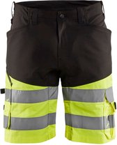 Blaklader Short met stretch High Vis 1541-1811 - Zwart/High Vis Geel - C54