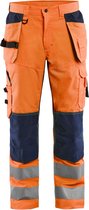 Blaklader Werkbroek High Vis met ventilatie 1565-1811 - High Vis Oranje/Marineblauw - C54