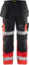 Blaklader Werkbroek High Vis X1500 1508-1860 - Zwart/High Vis Rood - D100