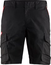 Blaklader Industrie short met stretch 1446-1832 - Zwart/Rood - C46