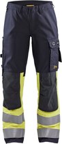 Blaklader Multinorm dameswerkbroek Inherent met stretch 7187-1512 - Marine/High Vis Geel - C46