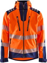 Blaklader Softshell jack High Vis 4491-2513 - High Vis Oranje/Marineblauw - M