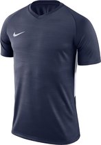 Nike Tiempo Premier SS Jersey Teamshirt Heren Sportshirt - Maat XL  - Mannen - blauw/wit