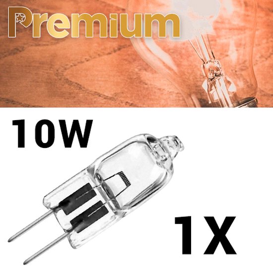 Premium G4 halogeenlamp - Halogeen - 10 watt - 10W - 12V - 12Volt -  Lichtbron - 1 stuks | bol.com