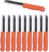 Solingen Schilmesje - RVS Glad - 18,5 cm met "Blade Cover" - Oranje - 10 stuks