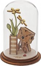 Stolp Speciaal voor mam vintage miniatuur stolp, miniatuur decoratieve handgemaakt kunstwerkje - glas - 8.5x5x5