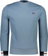 Fred Perry Sweater Blauw Aansluitend - Maat XL - Heren - Herfst/Winter Collectie - Katoen