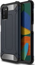 Samsung Galaxy A03S Hoesje Shock Proof Hybride Back Cover Donker Blauw