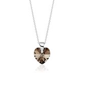 Montebello Ketting Aella KHZ441 - Swarovski® Hart - 925 Zilver Gerhod. - Ø10mm - 40cm