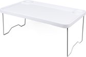 Opklapbare tafel - ontbijt tafeltje - Laptop tafel - Bed tafeltje - Opklapbaar - 57 x 35 x 23 CM - Wit