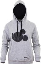 Mickey Mouse dames hoodie, volwassenen, grijs/zwart, maat XL
