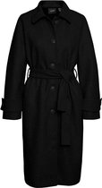 Vero Moda Jas Vmfortunerie Long Coat Ga Boos 10257705 Black Dames Maat - M