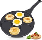 TozzoneGoods® Crêpemaker - pancake pan - Originele braadpan pannenkoeken - geschikt voor alle warmte bronnen pancake pannenkoeken 7 kop marmeren anti aanbaklaag -inclusief serveers