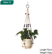 Hand Geweven Plantenhanger - 70 cm - 1 Stuk  - Hangende Bloempot - Hangpot - Bloemen - Woonkamer - Binnen - Macramé Plantenhangers
