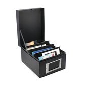 Coffret de rangement souvenirs SAFE Black Edition - 24,5 x 31 x 18 cm - Format DIN A5 - photos et/ou cartes postales