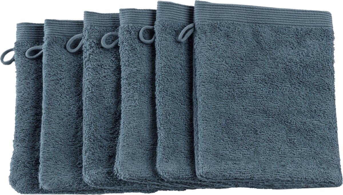 Casilin - Como - Set van 6 washandjes - Ocean - Blauw