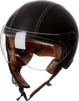 BHR 801 TG | vespa helm | zwart leer | maat M