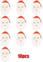 Kerst Decoratie - 10 Stuks - Wijn Glas - Wijn - Kerstman - Elanden - Sneeuwpop - Dennenboom - Kerstmuts - Decoratie - Xmas - Nieuwjaar - Kerstman