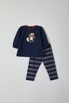 Woody pyjama baby meisjes - donkerblauw - highlander koe - 212-3-BLB-S/885 - maat 74