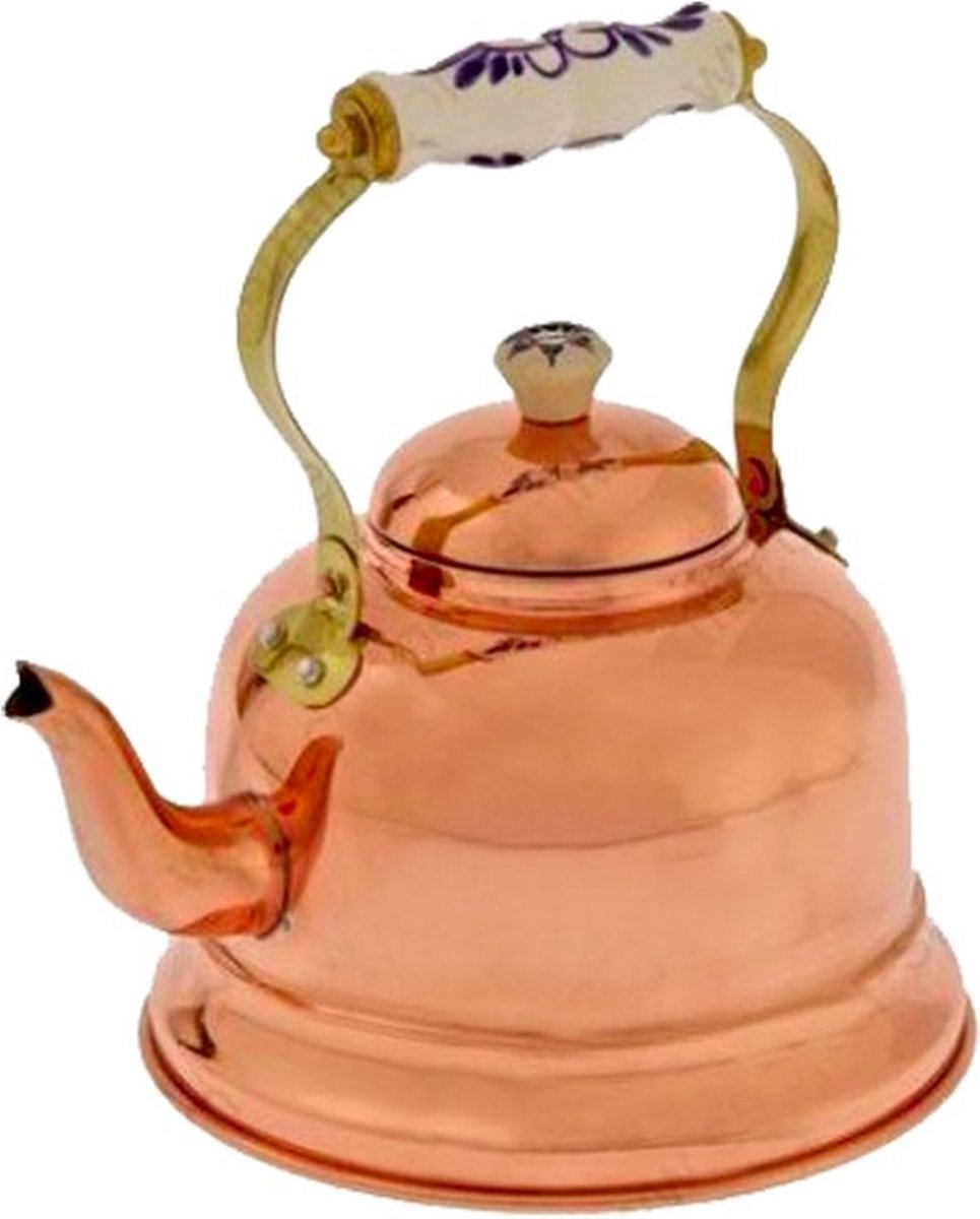 Theeketel met porseleinen handvat