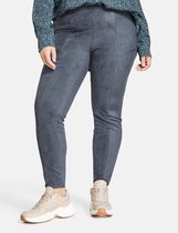 SAMOON Dames Broek Lucy van elastisch imitatiesuède Slate Blue-56