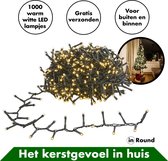 Kerstverlichting voor Binnen en Buiten van In Round – 1000 LED Lampjes Warm Wit – Kerstversiering Lichtsnoer 20 Meter – Kerst Boom Verlichting Kerstboom Versiering Lichtslinger – Kerstboomver