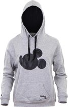 Mickey Mouse dames hoodie, volwassenen, grijs/zwart, maat S