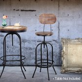 Industriële stijl - barkruk - keuken - hoogte verstelbare - draaibare - keuken eetkamerstoel - metalen - grenen bar stoelen - met rugleuning