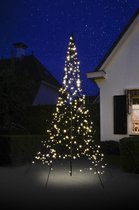 Fairybell LED Kerstboom voor buiten inclusief mast - 300 cm hoog - 360 LEDs - Warm wit