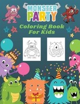 Monster Party Coloring Book For Kids