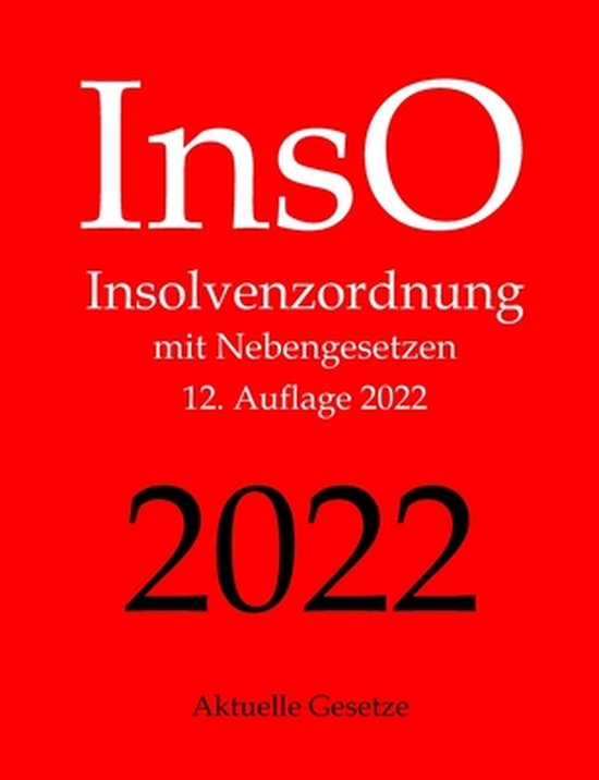 InsO, Insolvenzordnung, Aktuelle Gesetze - cover
