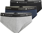 Punto Blanco Slips Heren | Ondergoed Heren Slips | Zwart Grijs Blauw | Basix  3-pack 53489-10 595 XXL