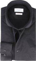 Profuomo - Japanese Knitted Overhemd Zwart - 38 - Heren - Slim-fit